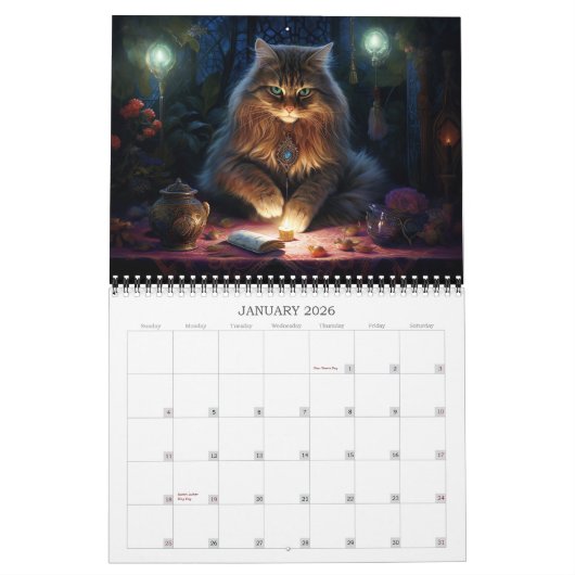 2026 Fantastic Cats 2 Fantasy Art Kalender (Jan 2026)
