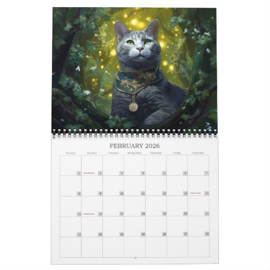 2026 Fantastic Cats 2 Fantasy Art Kalender (Feb 2026)