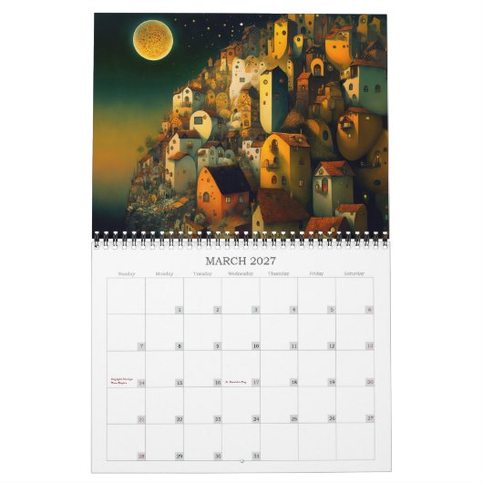 2026 Fantastic Cities Science Fiction Kalender (Mar 2027)