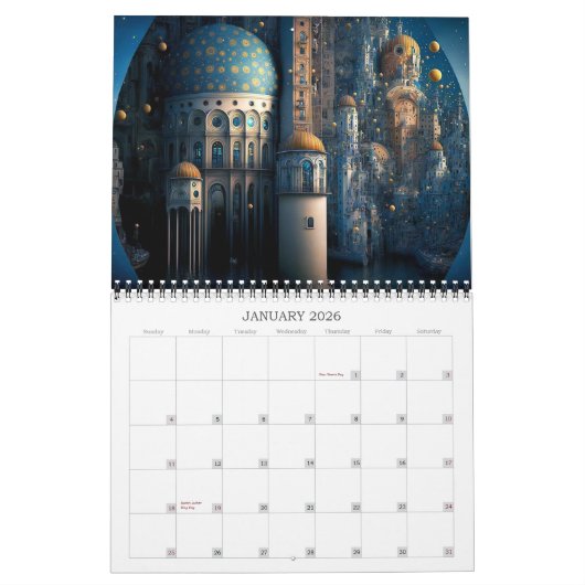 2026 Fantastic Cities Science Fiction Kalender (Jan 2026)
