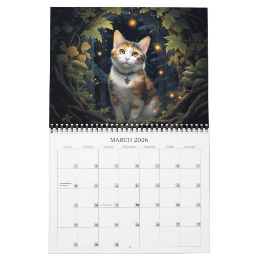 2026 Fantastical Cats 3 Fantasy Art Kalender (Mar 2026)