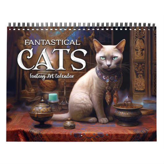 2026 Fantastical Cats 3 Fantasy Art Kalender (Hoes)