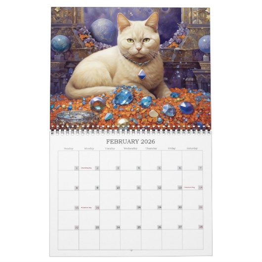 2026 Fantastical Cats 3 Fantasy Art Kalender (Feb 2026)