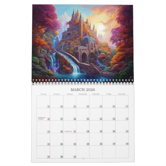 2026 Fantasy Castles 2 Kunstkalender Kalender (Mar 2026)
