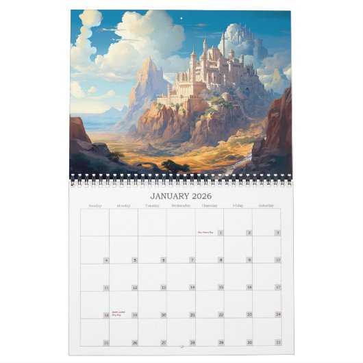 2026 Fantasy Castles 2 Kunstkalender Kalender (Jan 2026)