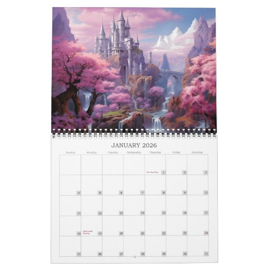 2026 Fantasy Castles 3 Kunstkalender Kalender (Jan 2026)