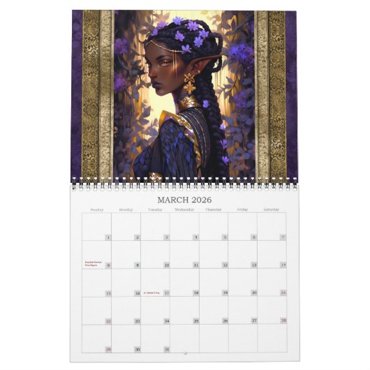 2026 Fantasy Elves 2 Fantasy Art Kalender (Mar 2026)