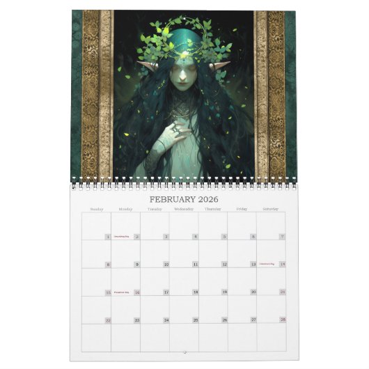 2026 Fantasy Elves 2 Fantasy Art Kalender (Feb 2026)