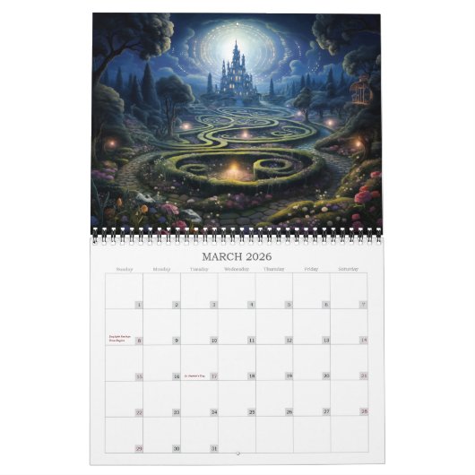 2026 Fantasy Gardens 2 Kalender (Mar 2026)