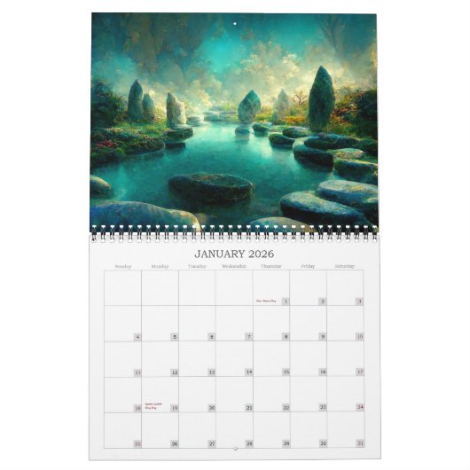 2026 Fantasy Gardens Fantasy Kunstkalender Kalender