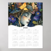 2026 Fantasy Natuur Vrouw Voljaar Muurkalender Poster (Voorkant)