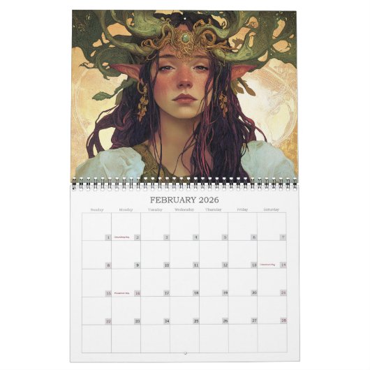 2026 Fantasy World 2 Fantasy Art Kalender (Feb 2026)