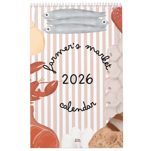 2026 Farmer's Market Calendar -  Kalender (Hoes)