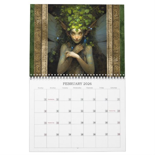 2026 Feeën & Elfen Fantasy Art Kalender (Feb 2026)