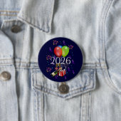2026 Feest, tijd voor feest. Ronde Button 7,6 Cm (In situ)