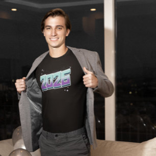 2026 Felle Kleuren Ster Design Grafisch Nieuwjaar Tri-Blend Shirt