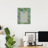 2026 Ferns Birds Calendar Poster (Thuiskantoor)