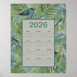 2026 Ferns Vogels Kalender Poster