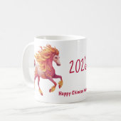 2026 Fiery Horse – Happy Chinese New Year Koffiemok (Voorkant links)
