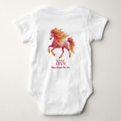 2026 Fiery Horse – Happy Chinese New Year Romper (Achterkant)