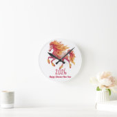2026 Fiery Horse – Happy Chinese New Year Ronde Klok (Huis)