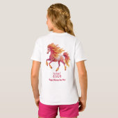 2026 Fiery Horse – Happy Chinese New Year T-shirt (Achterkant volledig)