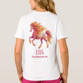 2026 Fiery Horse – Happy Chinese New Year T-shirt (Achterkant)
