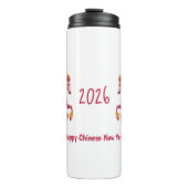 2026 Fiery Horse – Happy Chinese New Year Thermosbeker (Voorkant)