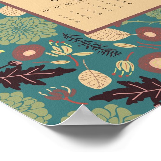 2026 Floral Calendar Poster (Hoek)