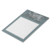 2026 Floral Chic Artistic Typography Teal Business Notitieblok (Schuin)