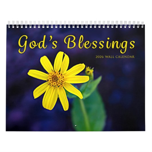 2026 Flower Blessings Wall Calendar Kalender (Hoes)