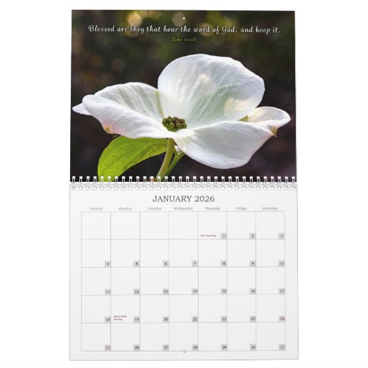 2026 Flower Blessings Wall Calendar Kalender (Jan 2026)