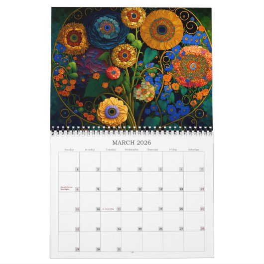 2026 Flower Magic Gestileerde Bloemen Kunstkalende Kalender (Mar 2026)