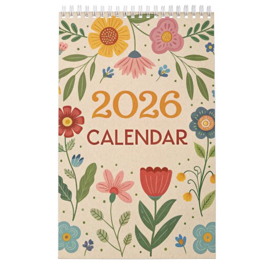 2026 Folk Art Bloem Wilde Bloem Cottageco kalender (Hoes)