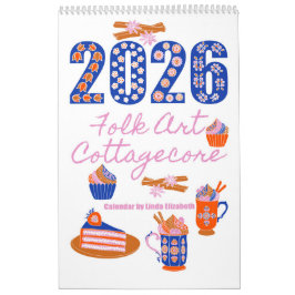 2026 Folk Art Cottagecore Grannycore Traditioneel Kalender