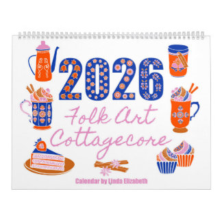 2026 Folk Art Cottagecore Grannycore Traditioneel Kalender