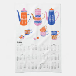 2026 Folk Art Cottagecore Koffiepauze Kalender Theedoek
