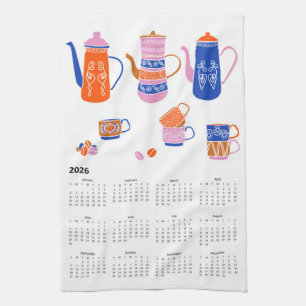2026 Folk Art Cottagecore Koffiepauze Kalender Theedoek
