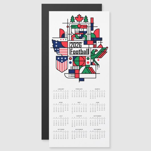 2026 Football Kalender Verenigde Staten, Canada (Voorkant / Achterkant)
