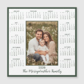 2026 Forest Green Foto Magnetische Kalender (Voorkant)