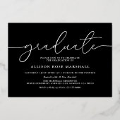 2026 Foto Afsluitfeest Roze Goud Folie Uitnodiging (Achterkant)