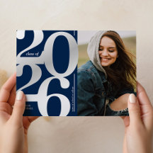 2026 Foto Marine Zilveren Afstudeeruitnodiging