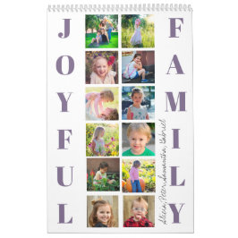 2026 Fotocollage Familie Eenvoudige creëer Uw Eige Kalender