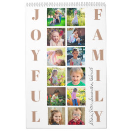 2026 Fotocollage Familie Simple creëer Your Own C Kalender