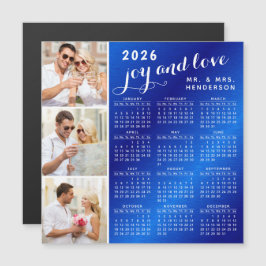 2026 Fotokalender Koelkast Magnet Blauw en Wit
