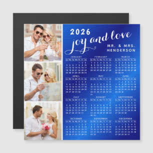 2026 Fotokalender Koelkast Magnet Blauw en Wit