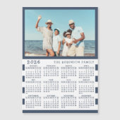 2026 Fotokalender Koelkast Magnet met Familienaam (Voorkant)