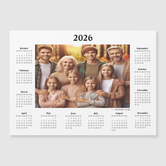 2026 Fotokalender magneet (Voorkant)