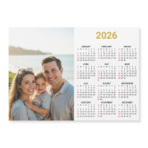 2026 Fotokalender | Volledig Jaar Gouden Magnetisc