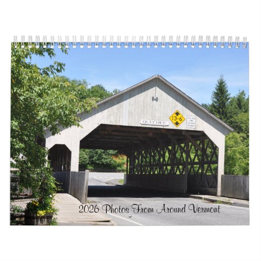 2026 foto's van rond Vermont Kalender (Hoes)